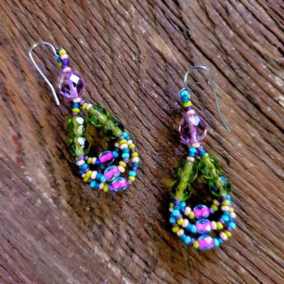 None Jewelry - Adelia Peruvian beaded earings